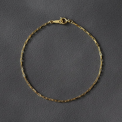14k gold checkered bracelet