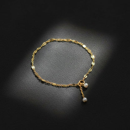 14k Gold Natural Pearl Elegant Bracelet