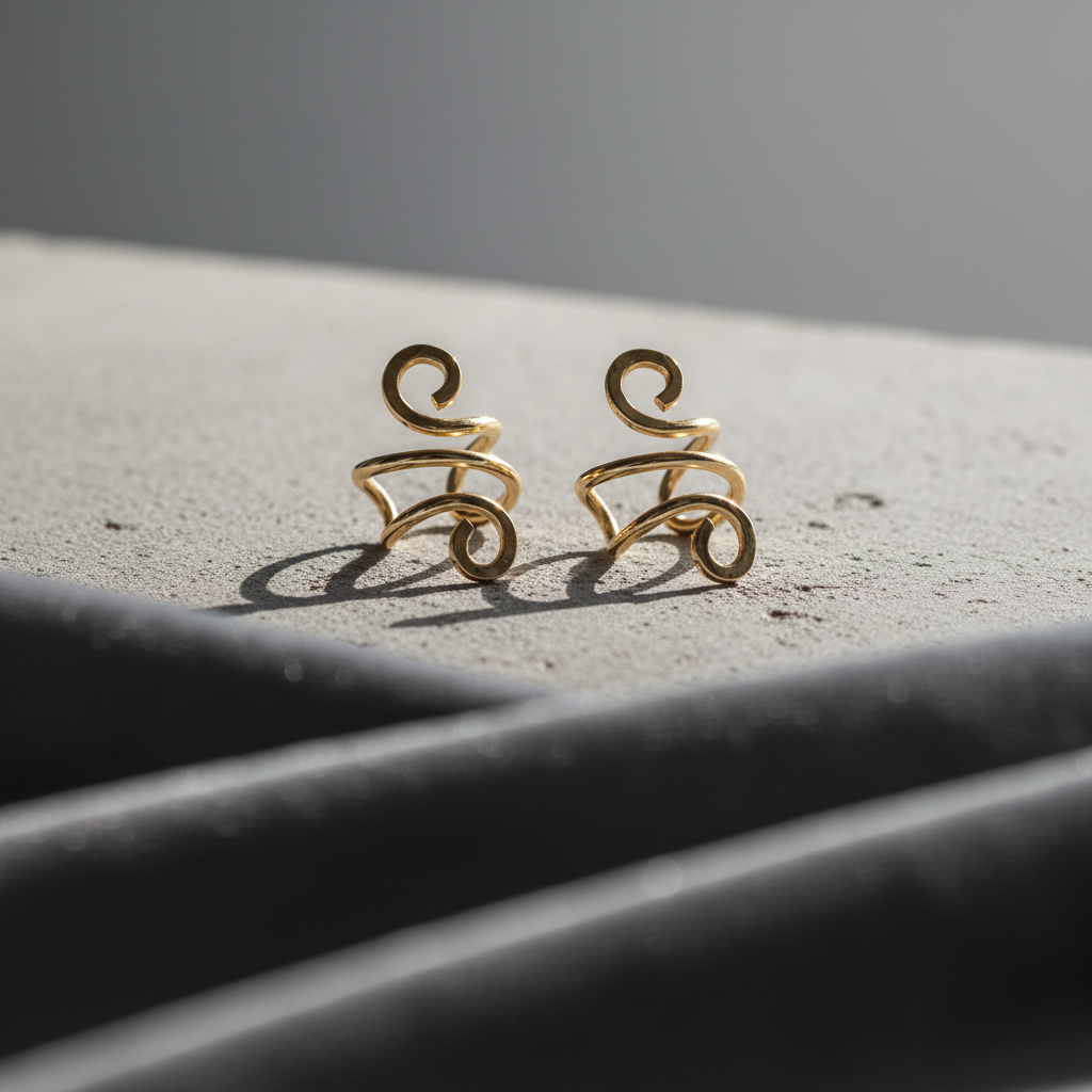 14k gold clip-on earrings for non-pierced ears
