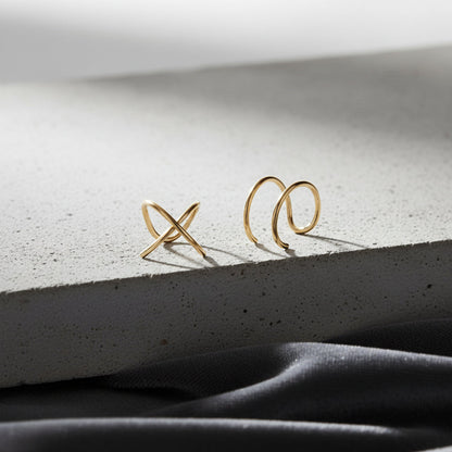 14k gold clip-on earrings for non-pierced ears