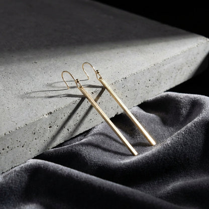 14K Gold Long Tassel Earrings