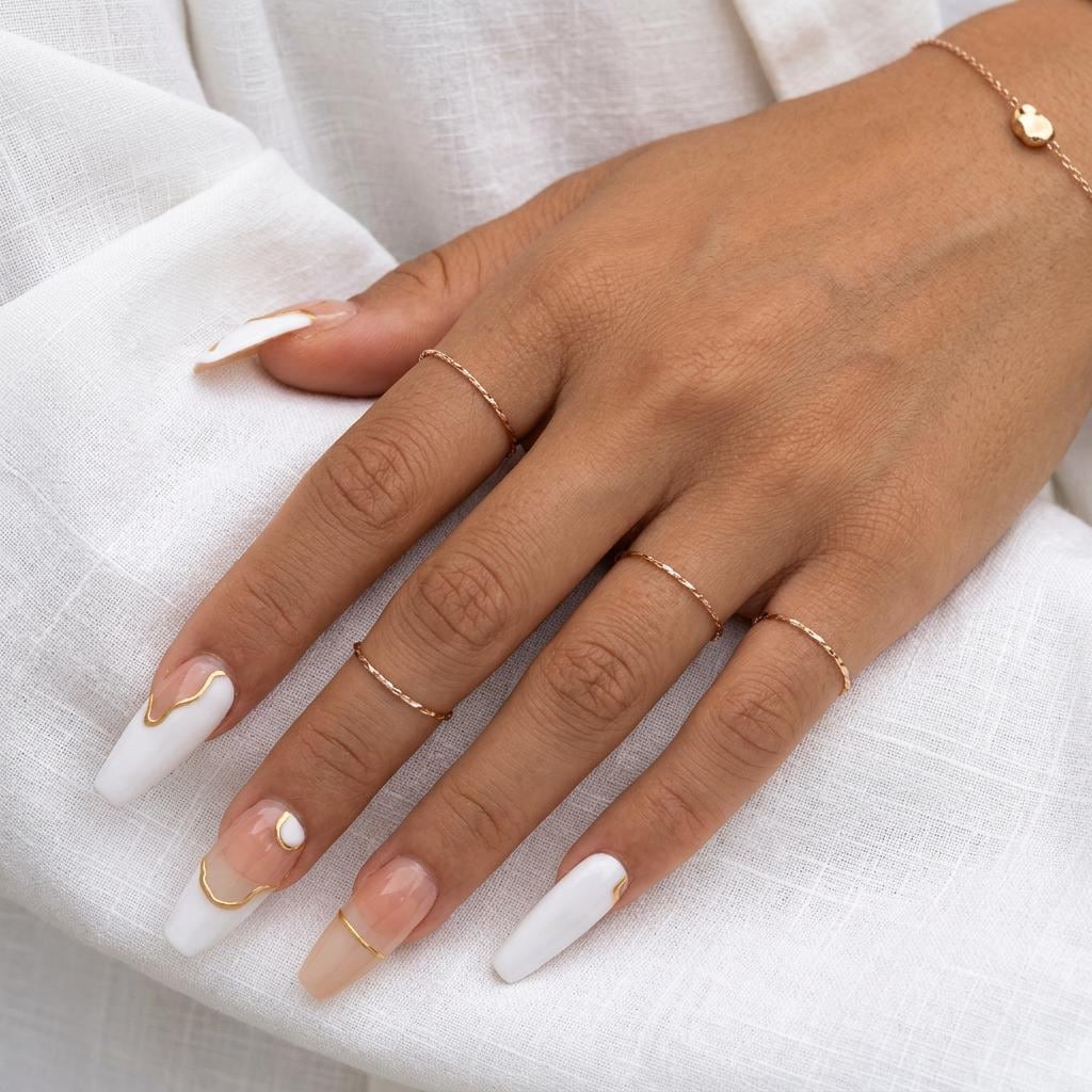 14K Solid Gold Fine Square Twisted Rope Pinky Ring