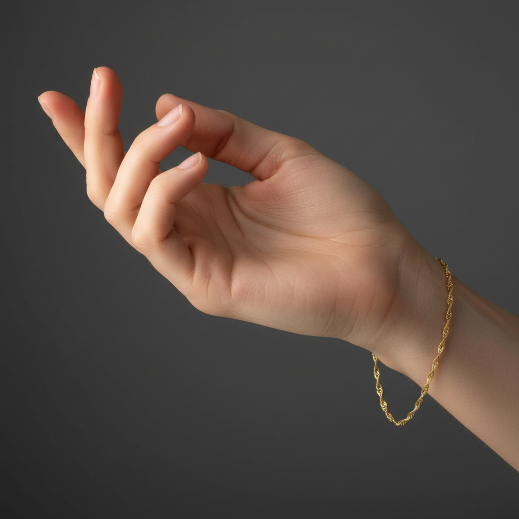 14k gold water ripple bracelet