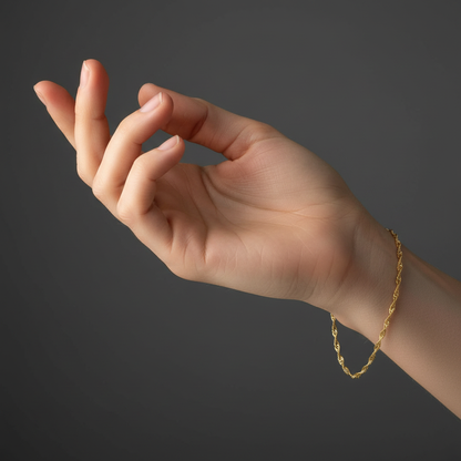 14k gold water ripple bracelet