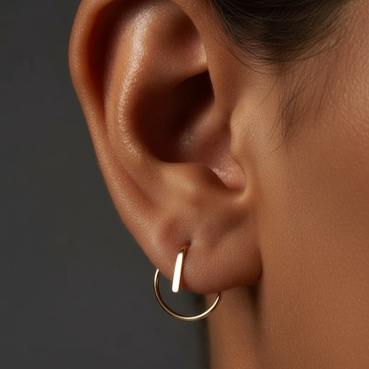 14k gold round elegant stud earrings