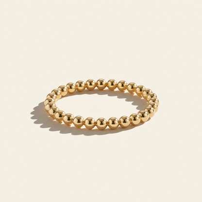 1.9 mm Solid Bead 14K Gold Pinky Ring Stackable Band