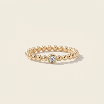 14K Solid Gold Moissanite Ring,  Engagement Ring , Diamond Alternative Wedding Band