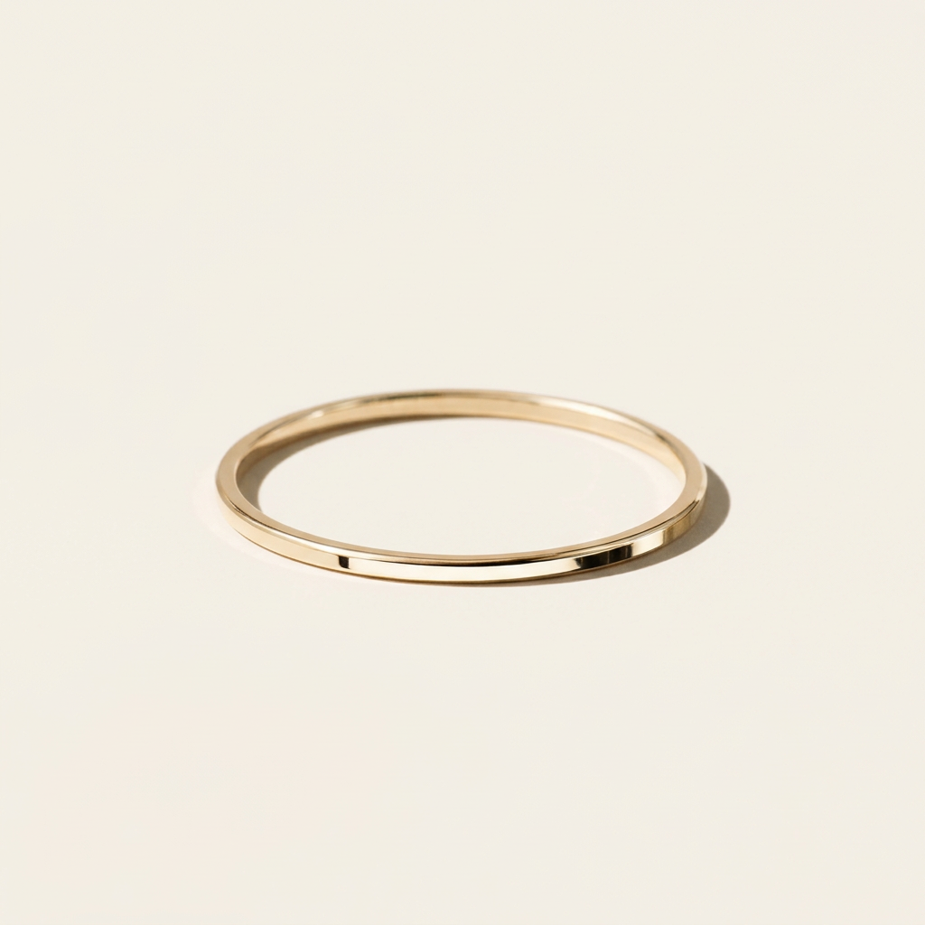 14K Solid Gold Stacking Rings Set Ultra Thin Band