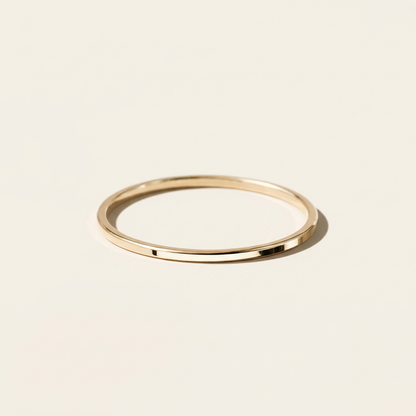 14K Solid Gold Stacking Rings Set Ultra Thin Band