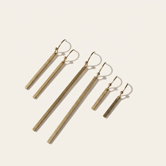 14K Gold Long Tassel Earrings