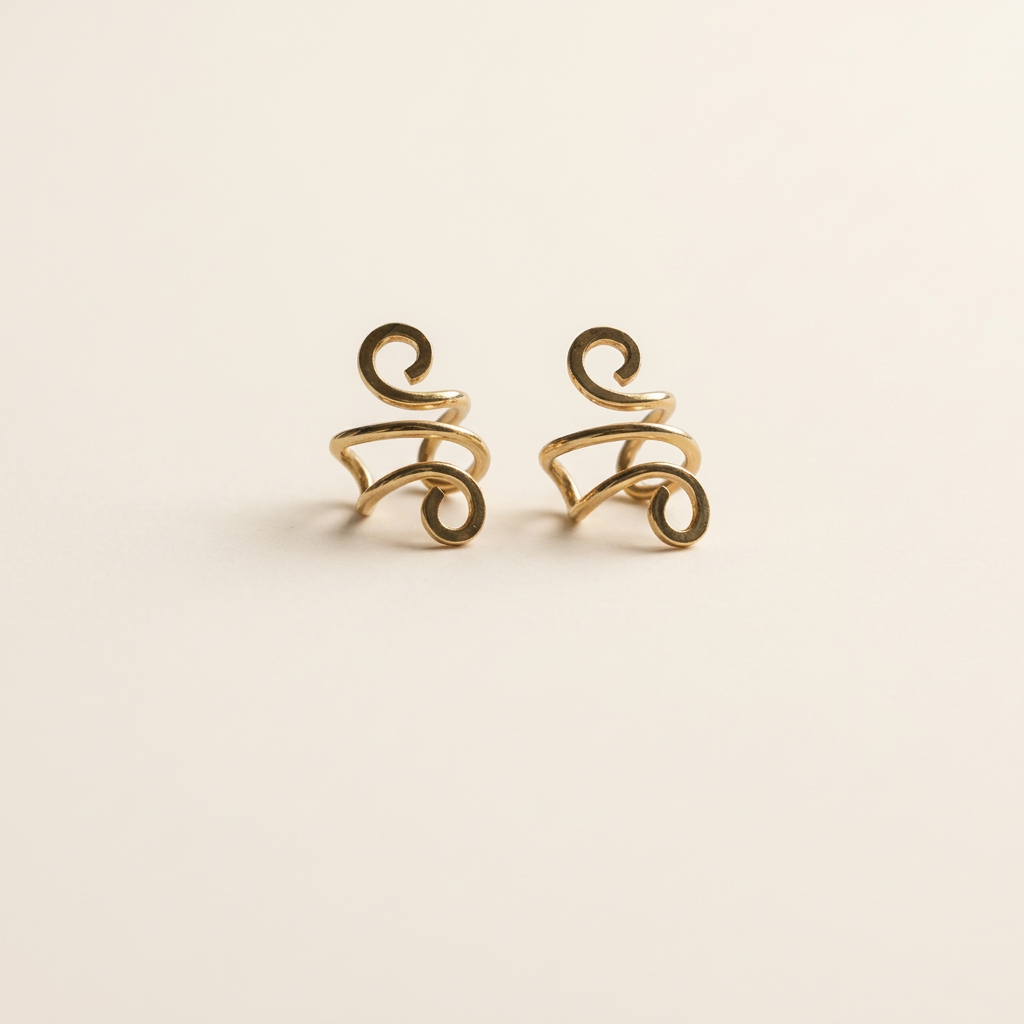 14k gold clip-on earrings for non-pierced ears