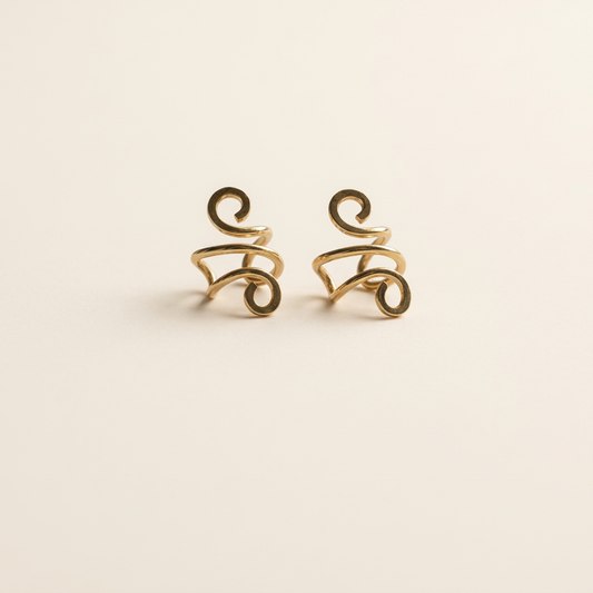 14k gold clip-on earrings for non-pierced ears