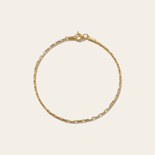 14k gold checkered bracelet