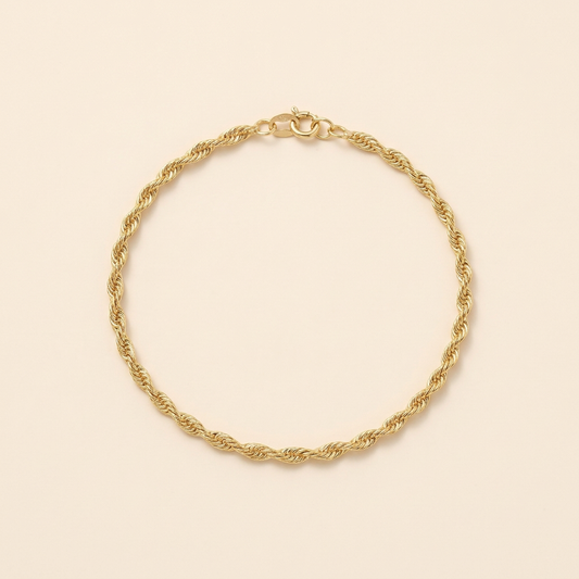 14k gold water ripple bracelet