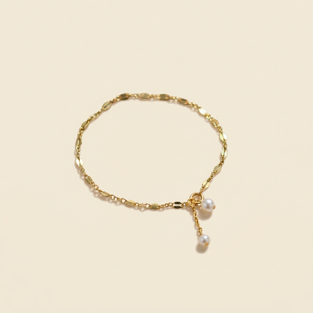 14k Gold Natural Pearl Elegant Bracelet