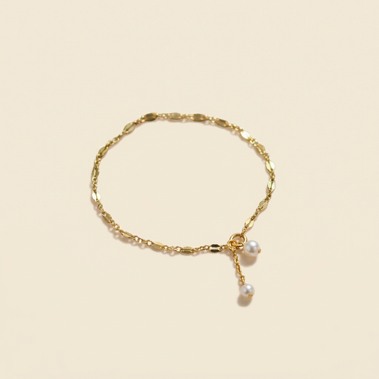 14k Gold Natural Pearl Elegant Bracelet