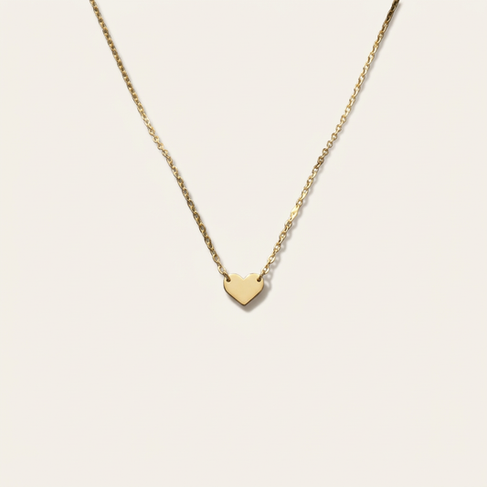 14K Gold Heart Necklace Valentine's Day Gift