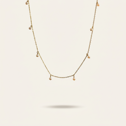 14K Gold Natural Pearl Tassel Necklace