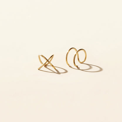 14k gold clip-on earrings for non-pierced ears