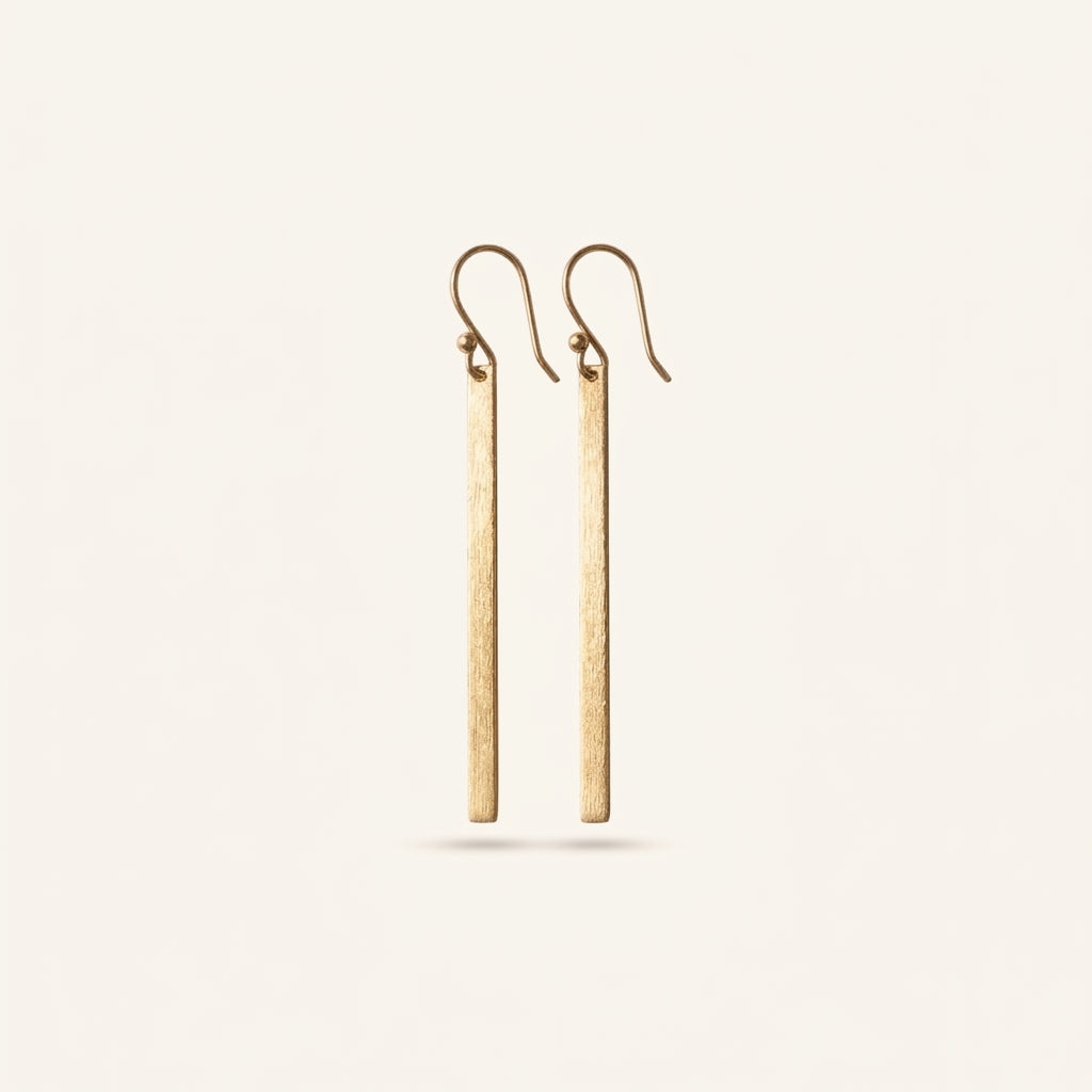 14K Gold Long Tassel Earrings