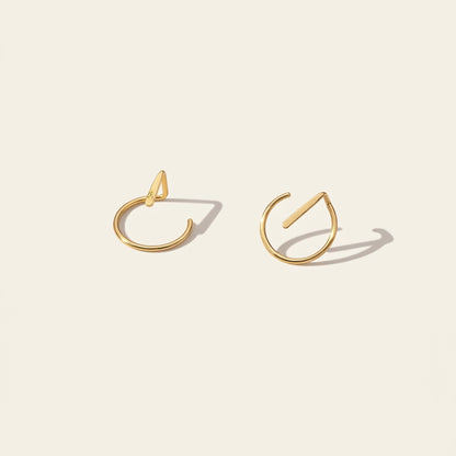 14k gold round elegant stud earrings