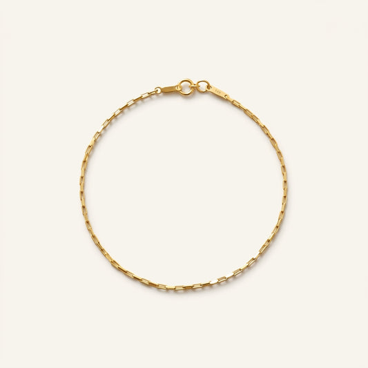 14k gold checkered bracelet