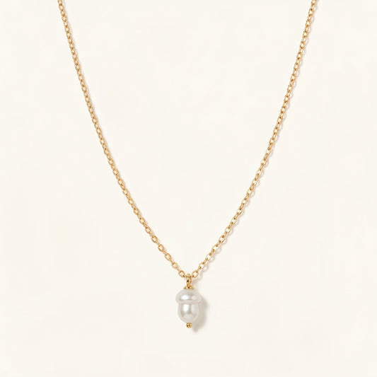 14K Gold Natural Pearl Organic Nugget Necklace Factory Direct