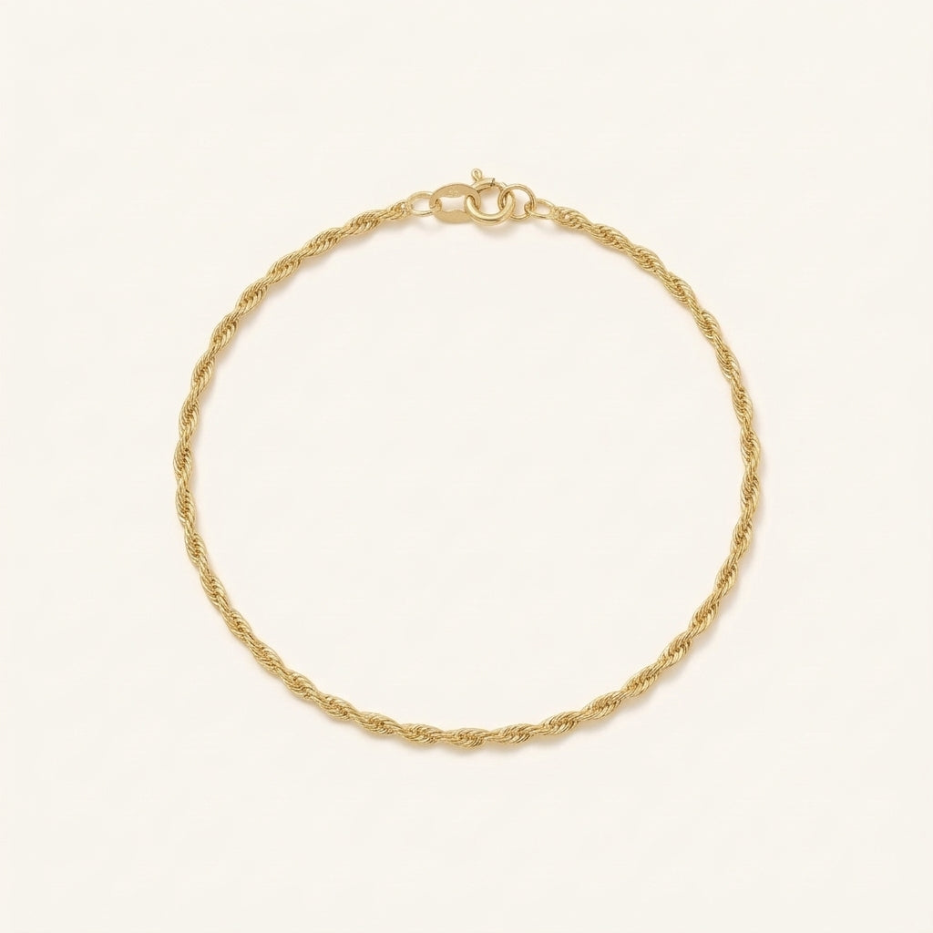 14k gold water ripple bracelet