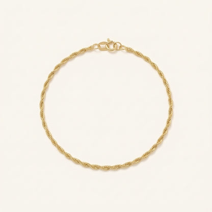 14k gold water ripple bracelet