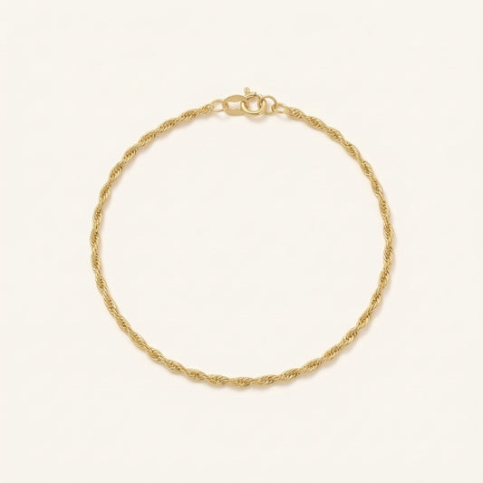 14k gold water ripple bracelet