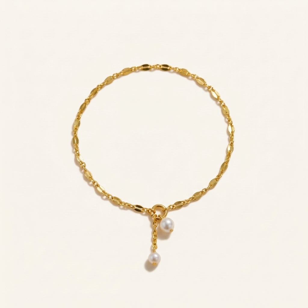 14k Gold Natural Pearl Elegant Bracelet