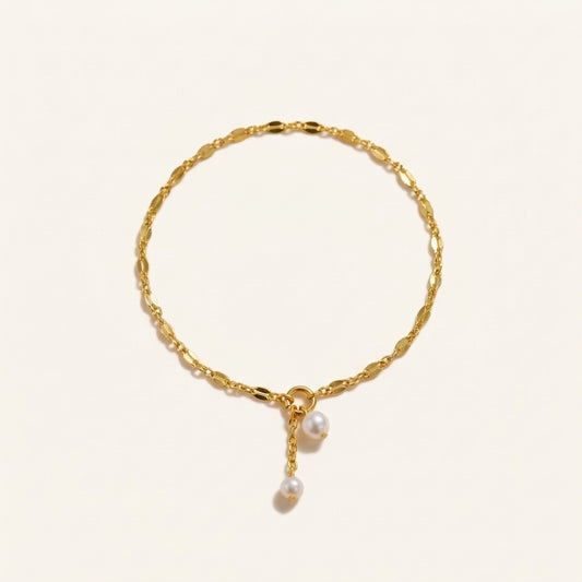 14k Gold Natural Pearl Elegant Bracelet