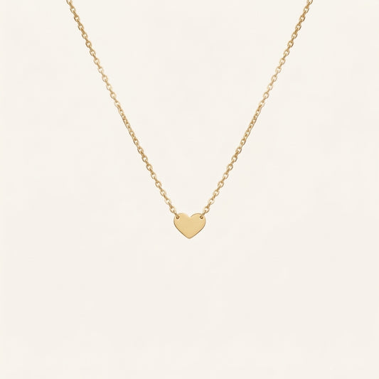 14K Gold Heart Necklace Valentine's Day Gift