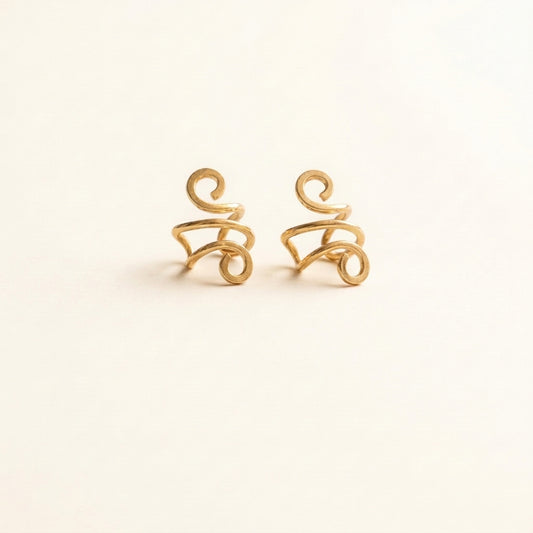 14k gold clip-on earrings for non-pierced ears