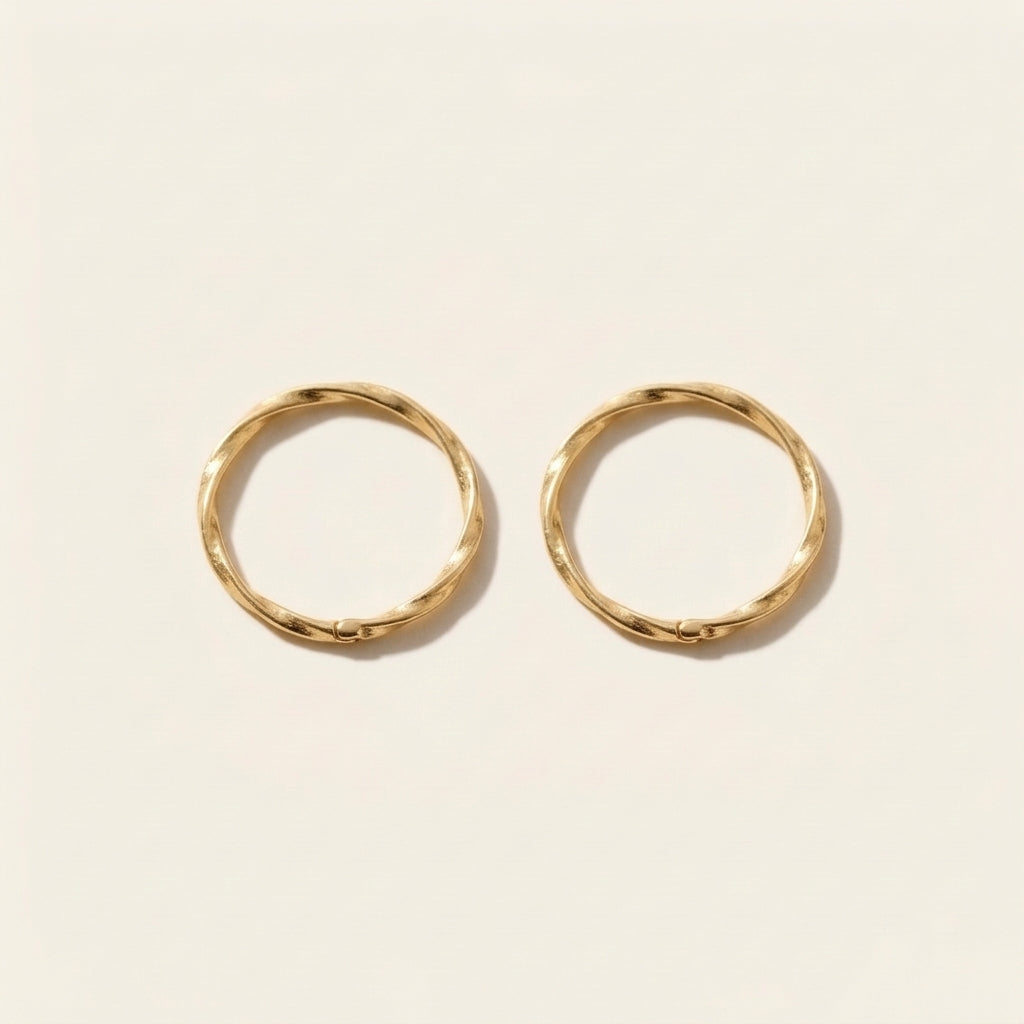 14k gold mini spiral earrings
